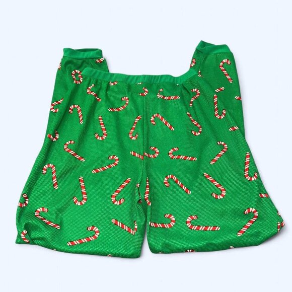Green And Red Candy Cane Print Pants - Picture 3 of 3